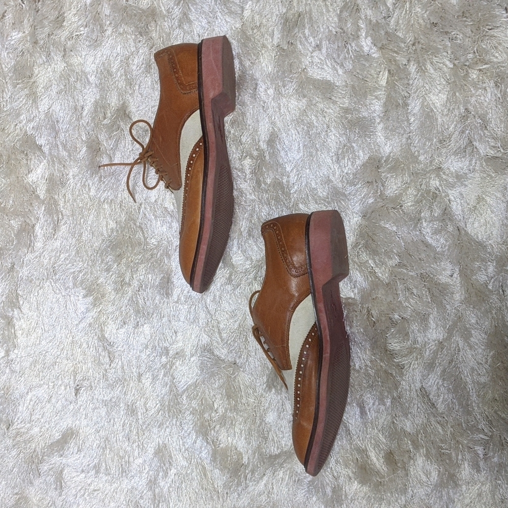 Cole Haan Tan Linen Wingtip Oxfords 12M - Picture 9 of 14